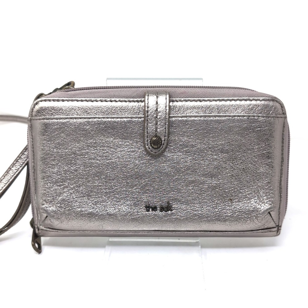 The Sak Iris Metallic Leather Crossbody Wallet Purse Wristlet Phone Holder